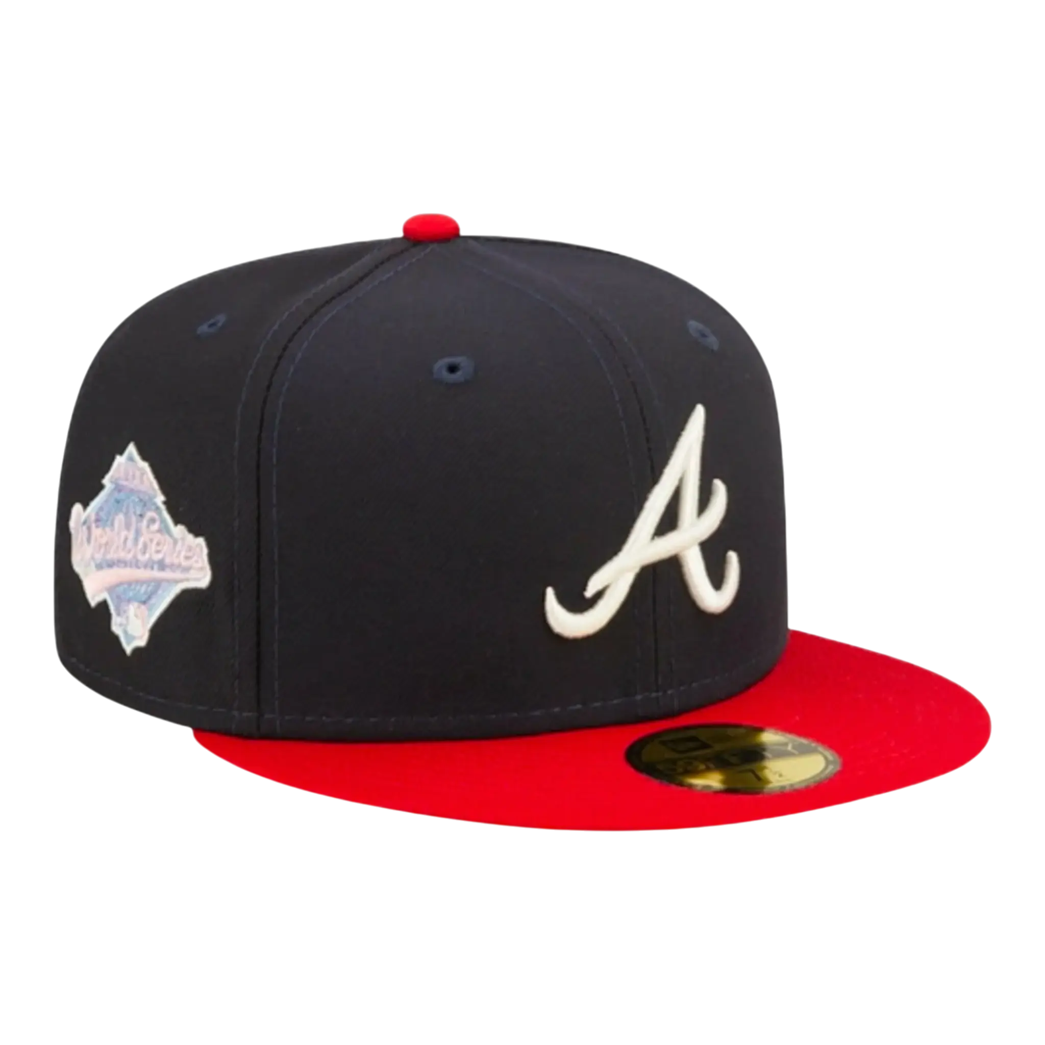 New Era Atlanta Braves Pop Sweat Men Fitted Hat Navy 1