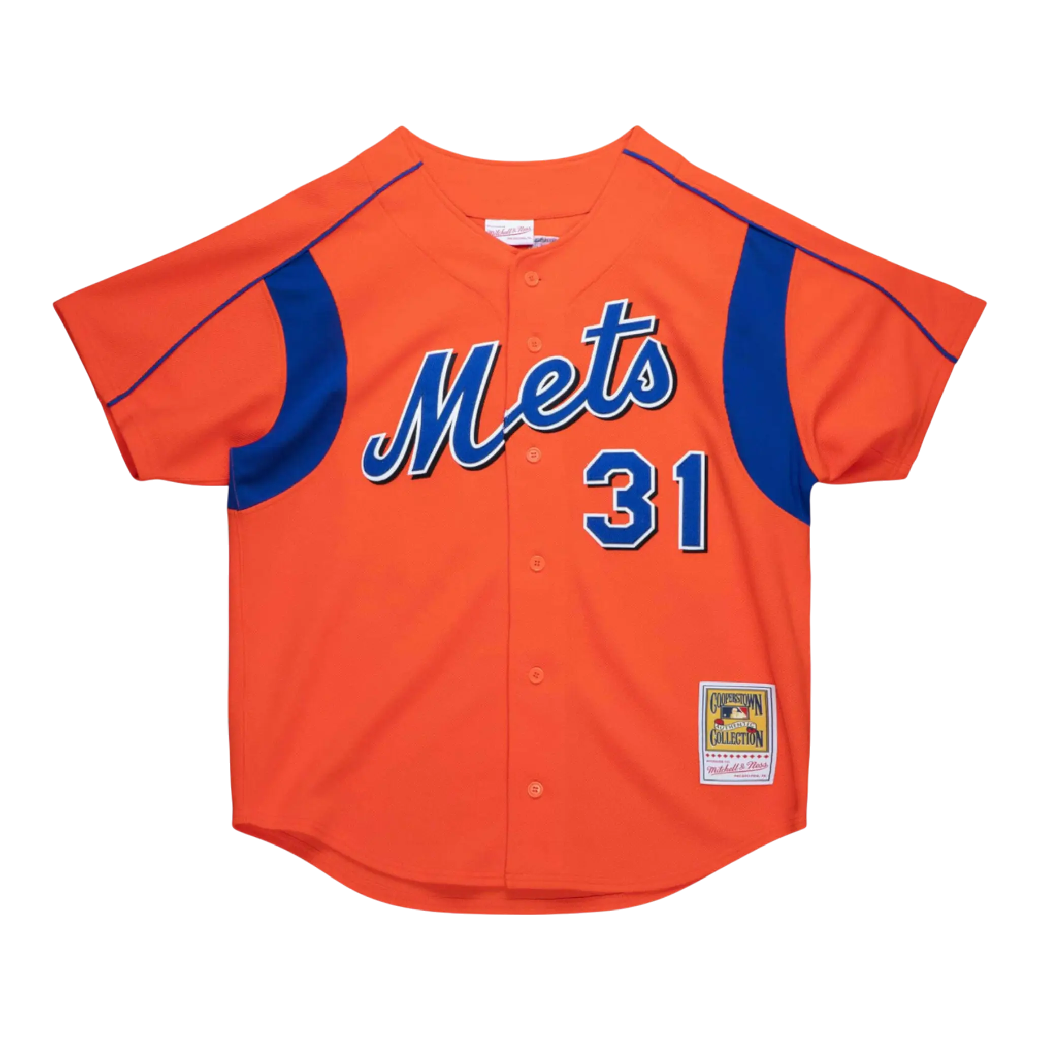 Mitchell & Ness Authentic Mike Piazza New York Mets 2004 Men Baseball Jersey Orange 1