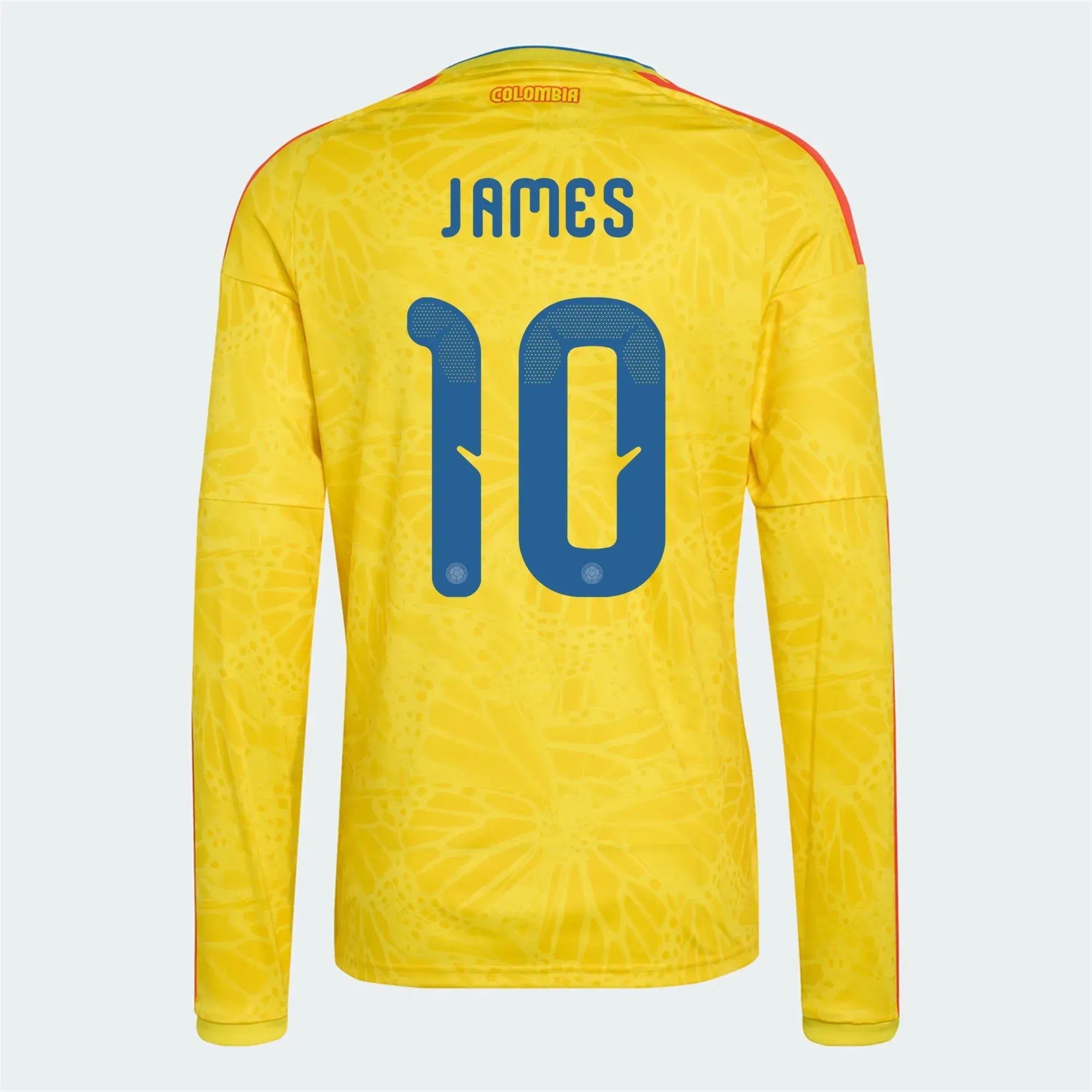 adidas 2026 Colombia Men's Stadium Home Long-Sleeve Soccer Jersey 8