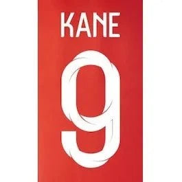 England 2018 Youth Away Kane #9 Jersey Name Set 1