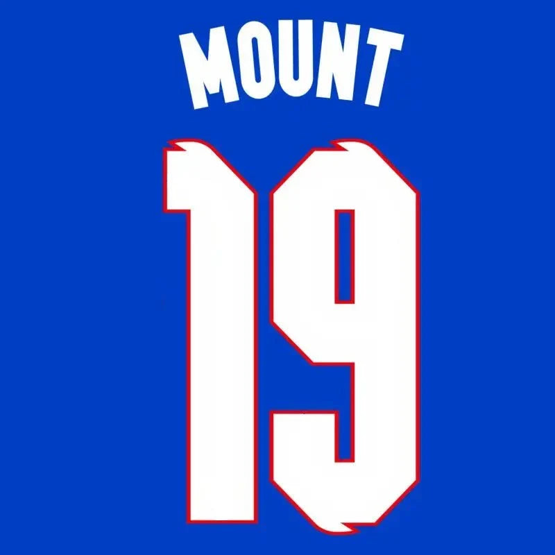 England 2020/21 Away Mount #19 Jersey Name Set 1