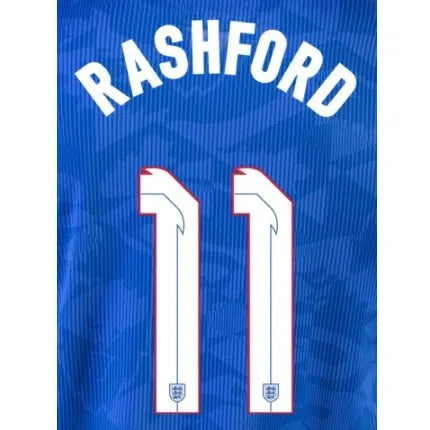 England 2020/22 Away Rashford #11 Jersey Name Set 1