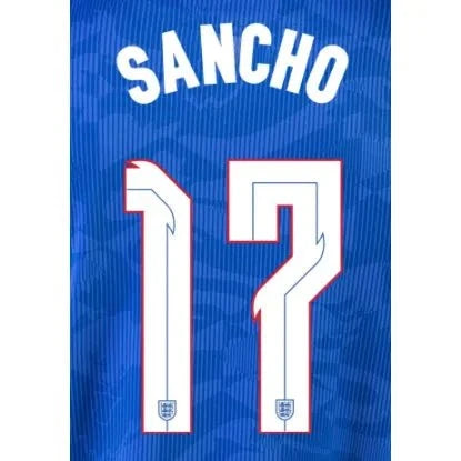 England 2020/22 Away Sancho #17 Jersey Name Sets 1