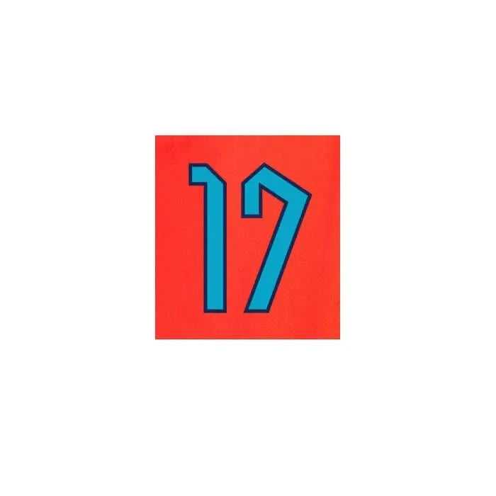 England 2022-23 Away Saka #17 Jersey Name Set 2