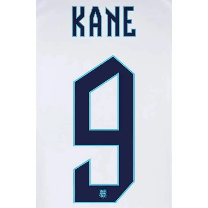 England 2022-23 Home Kane #9 Youth Jersey Name Set 1