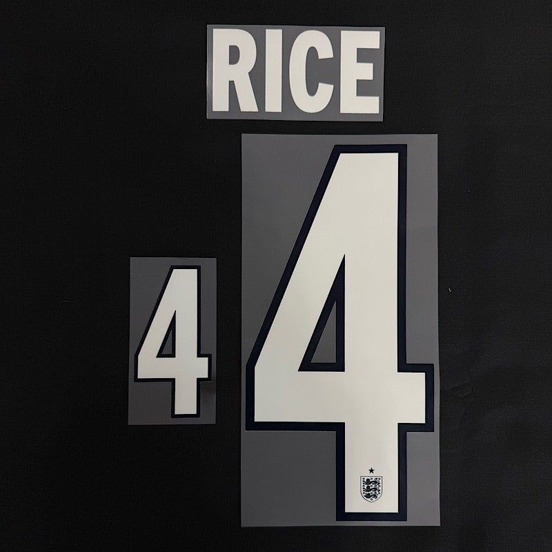 England 2026- Away RICE #4 Official Name Set 1