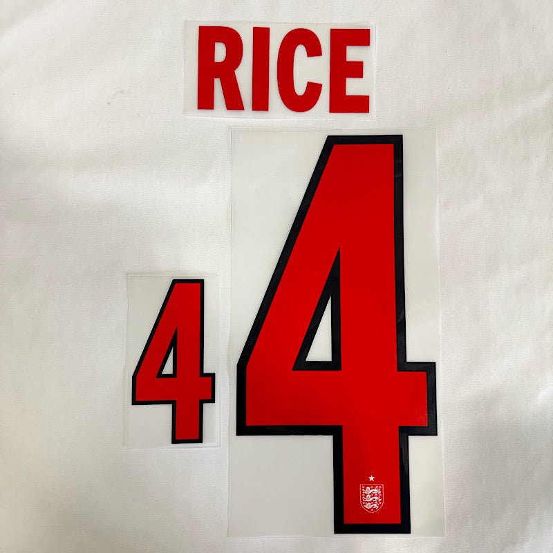 England 2026- Home RICE #4 Official Name Set 1