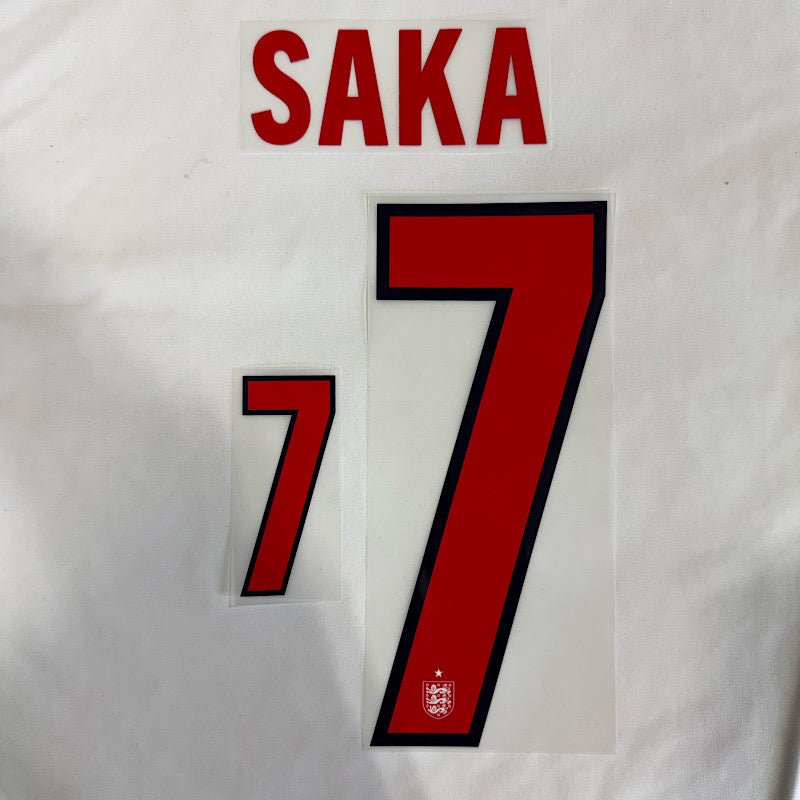 England 2026- Home SAKA #7 Official Name Set 1
