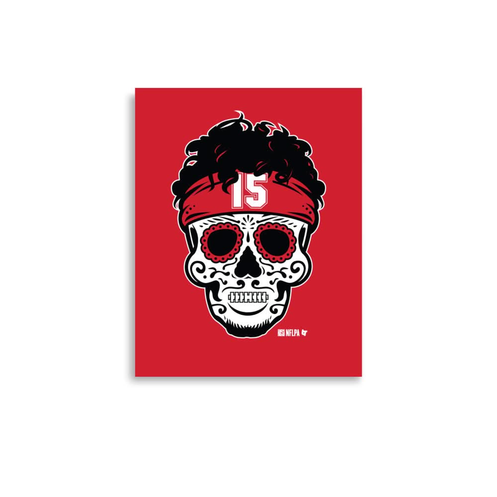 Patrick Mahomes: Sugar Skull Art Print 1