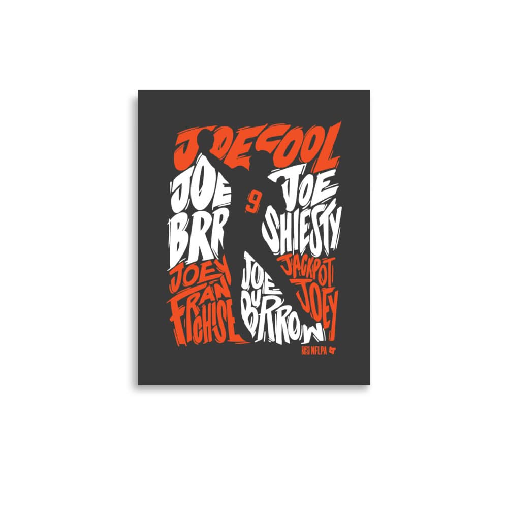 Joe Burrow Nicknames Art Print 1