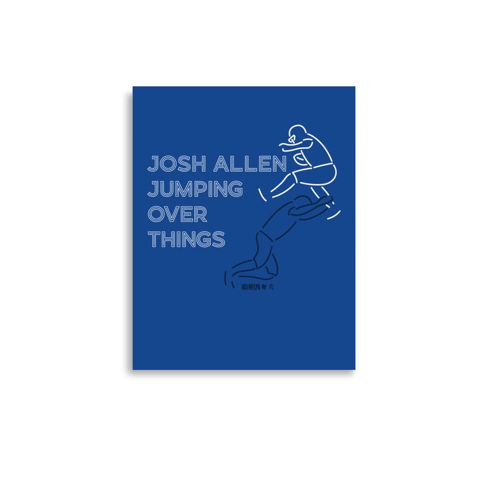 Josh Allen: Neon Hurdle Art Print 1