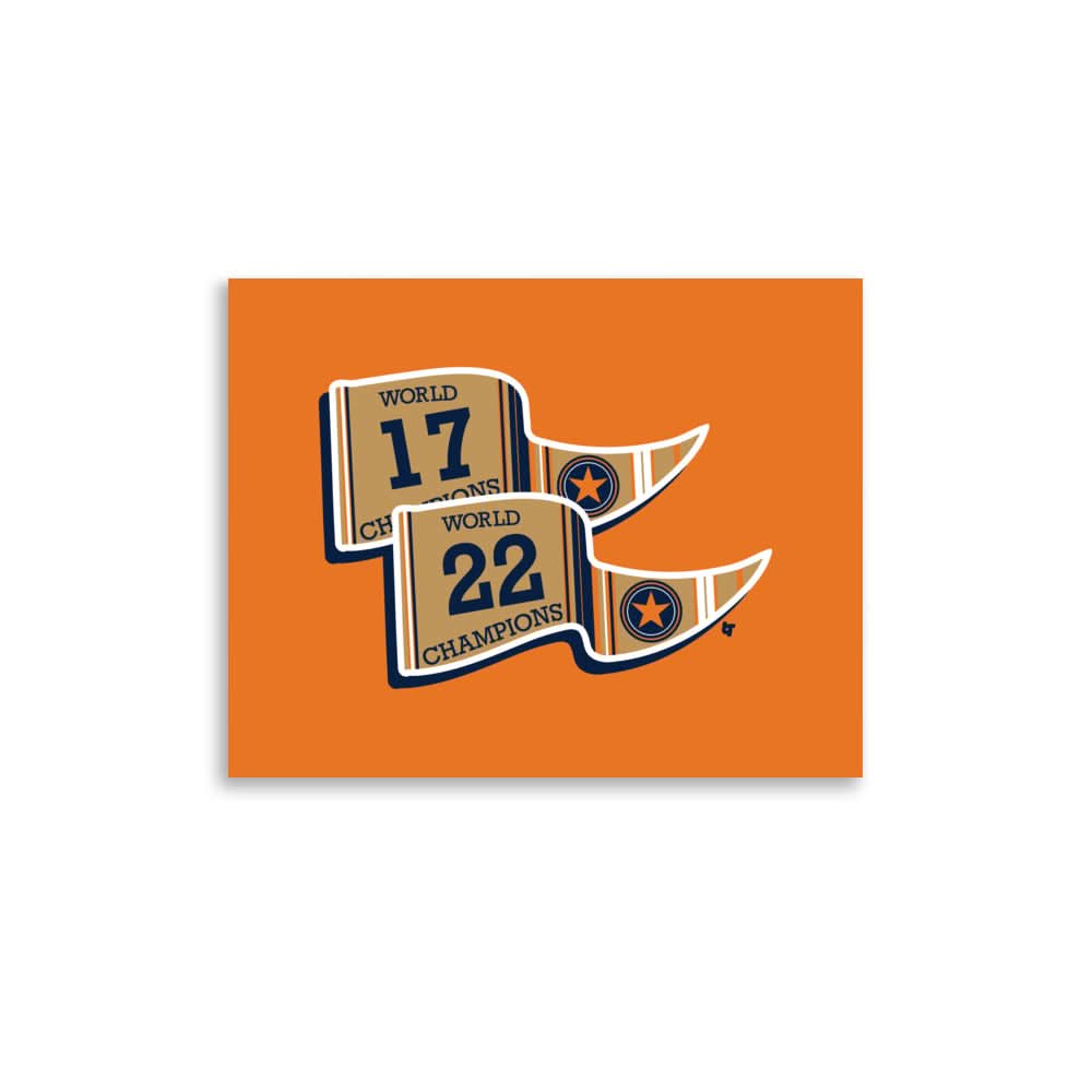 Houston Championship Pennants Art Print 2