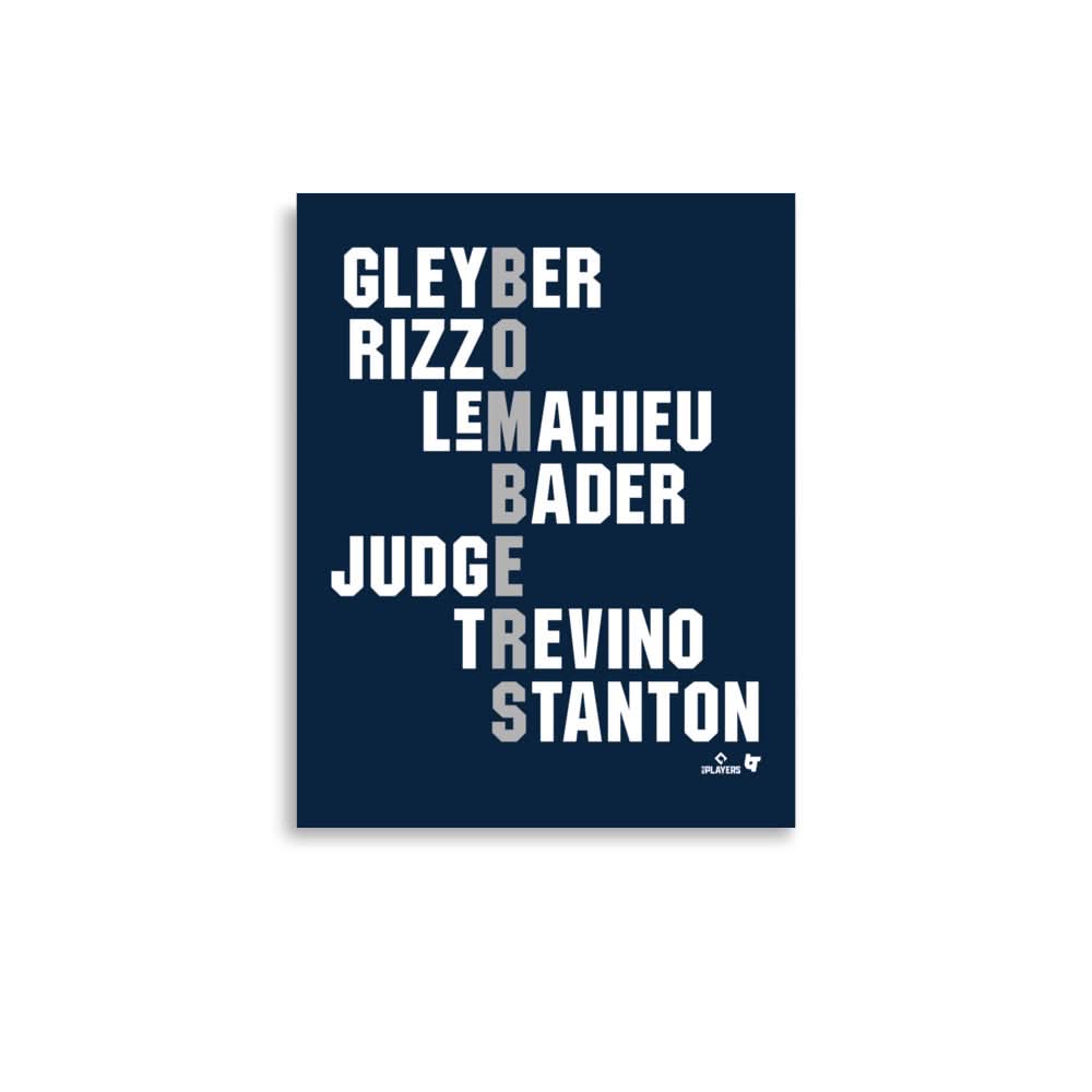 Bombers Names Art Print 1