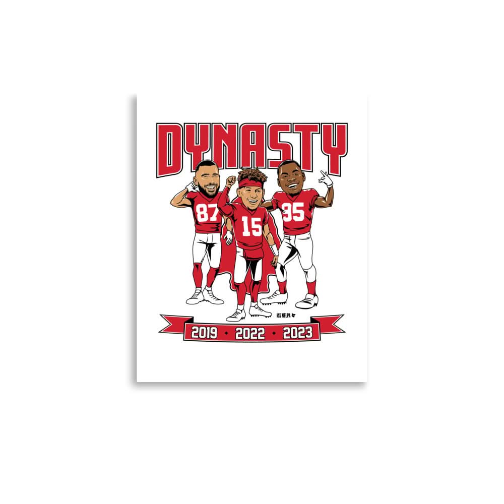 Kansas City: 2023 World Champs Dynasty Caricatures Art Print 1