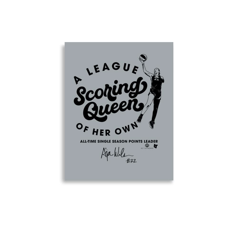 A'ja Wilson: Scoring Queen Art Print 1