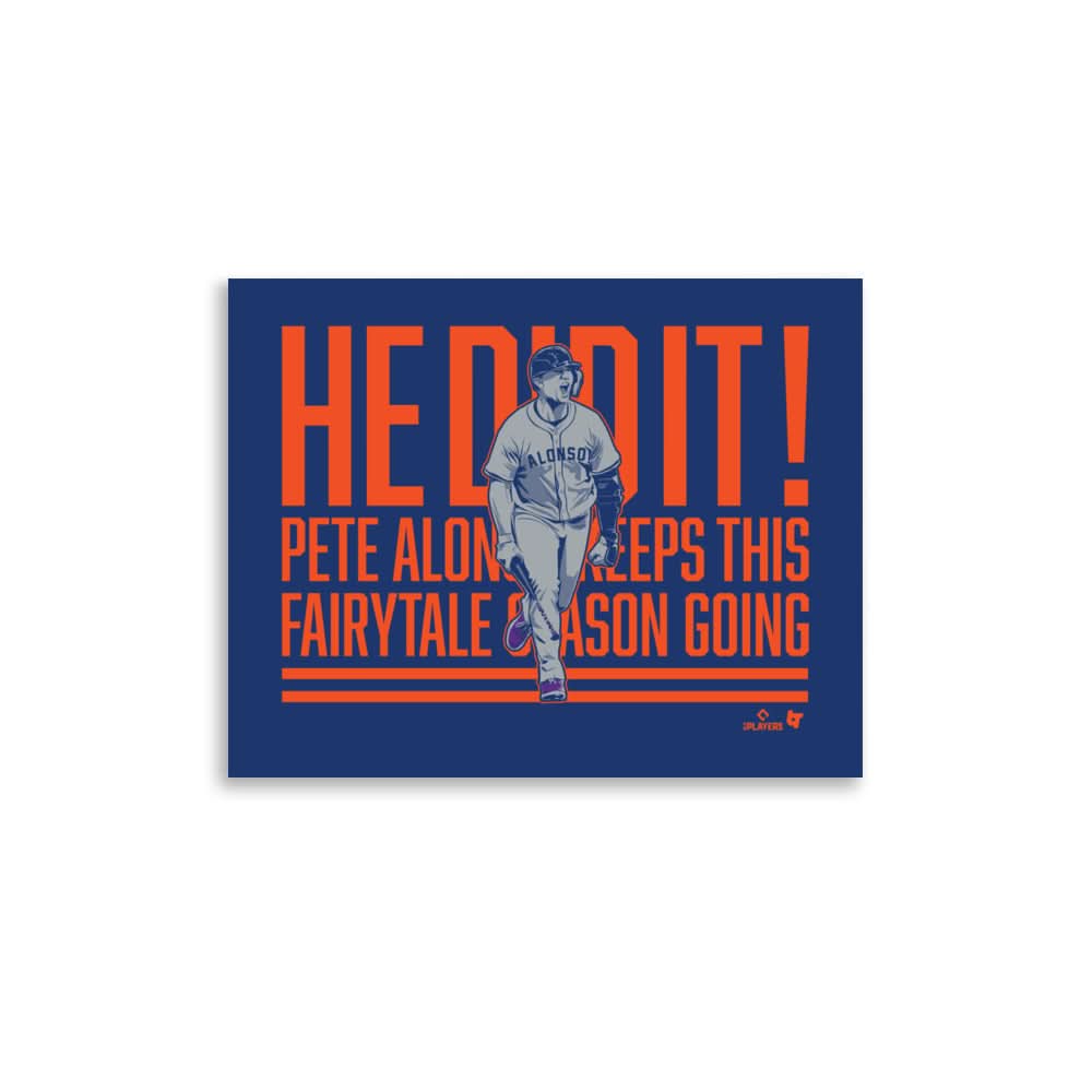 Pete Alonso: He Did It Home Run Call Art Print 1