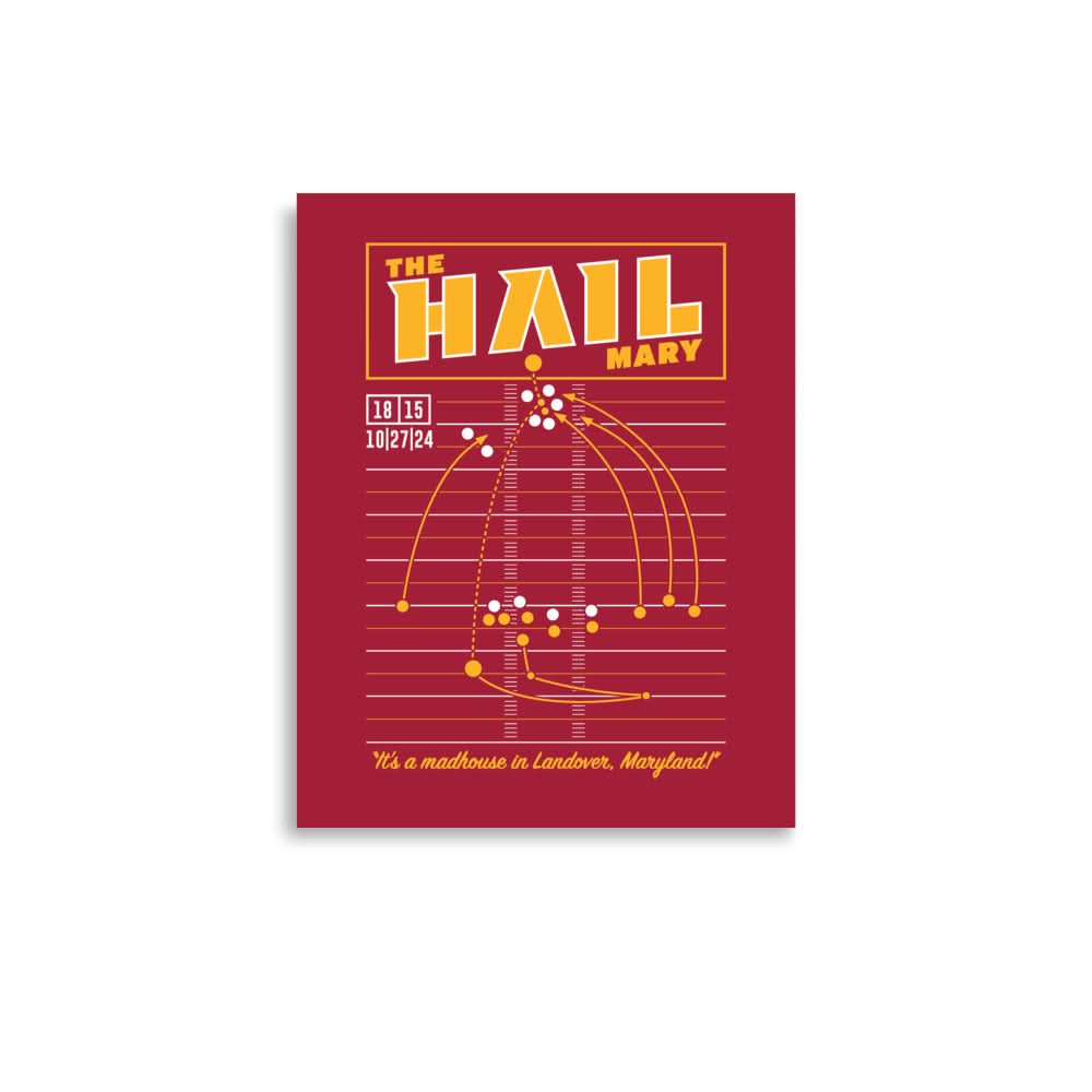 Washington Football: The HAIL Mary Art Print 1