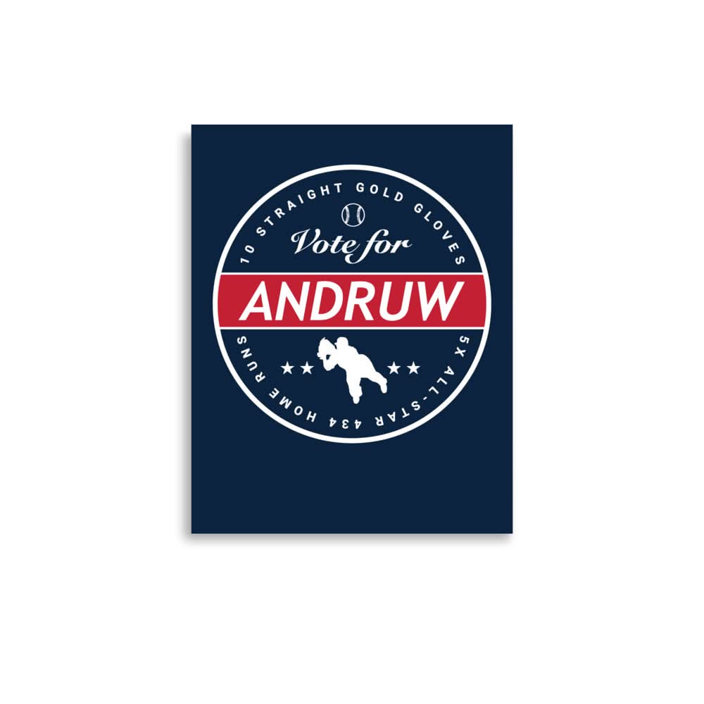 Vote for Andruw Jones Art Print 1