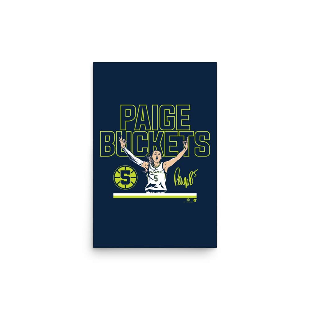 Paige Bueckers: Buckets Stripe Art Print 2