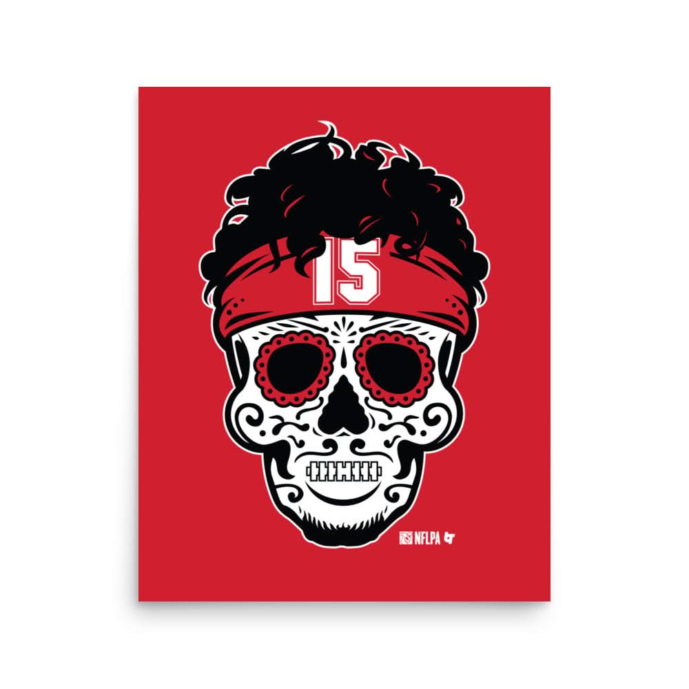 Patrick Mahomes: Sugar Skull Art Print 2
