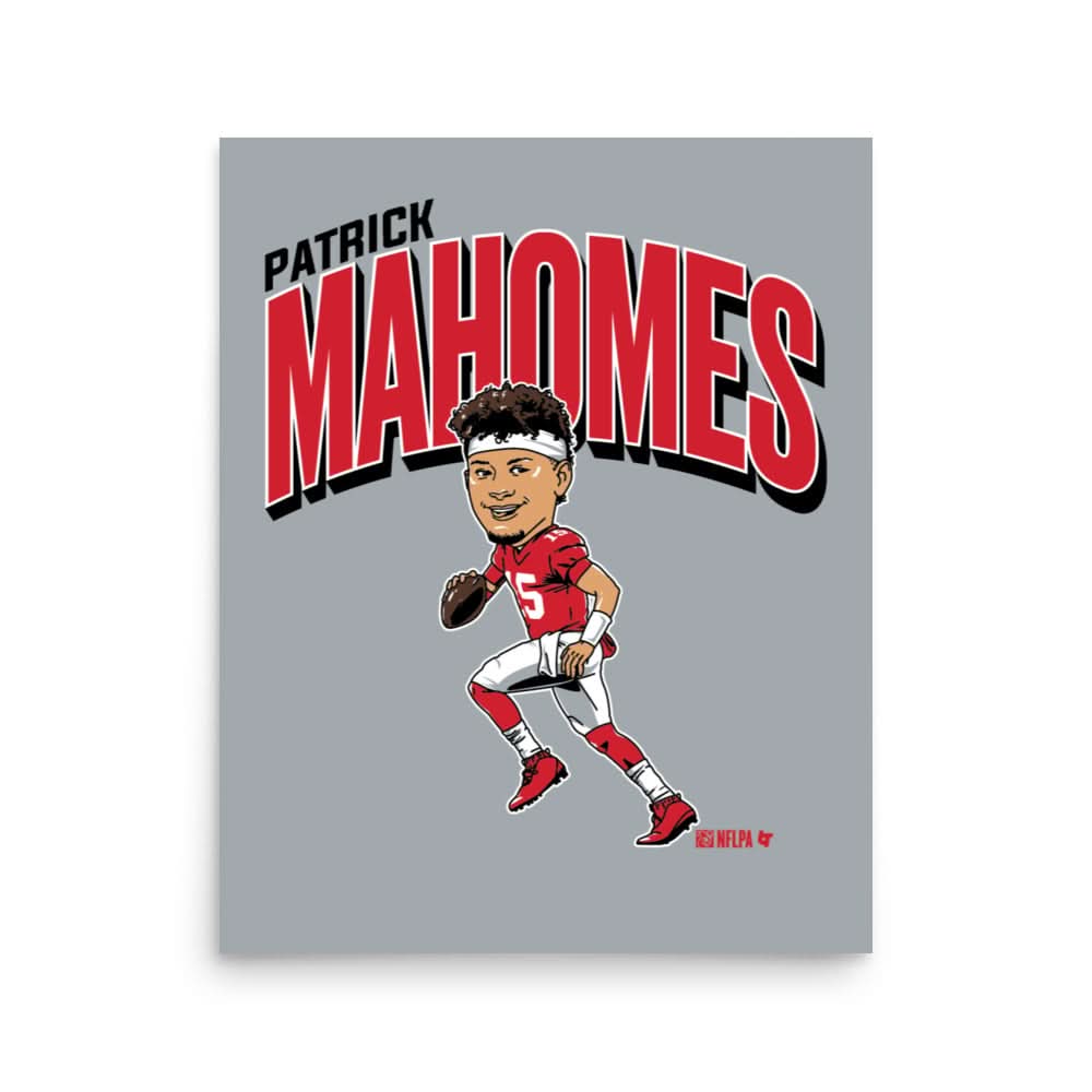 Patrick Mahomes: Caricature Art Print 2