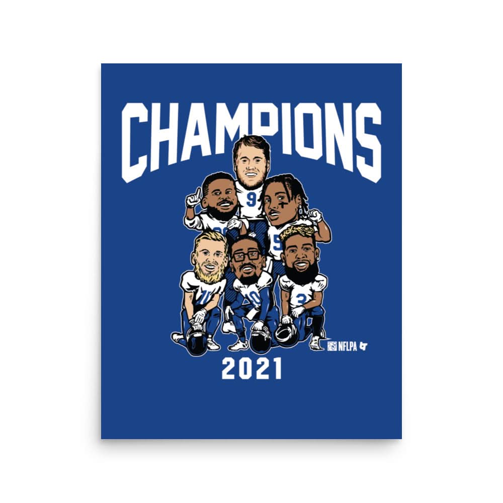 Los Angeles Champs Caricatures Art Print 2