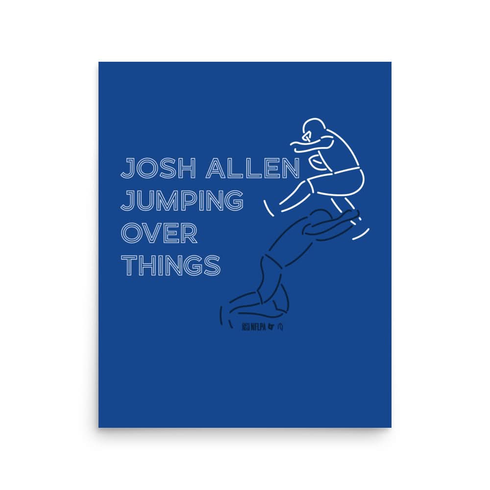 Josh Allen: Neon Hurdle Art Print 2