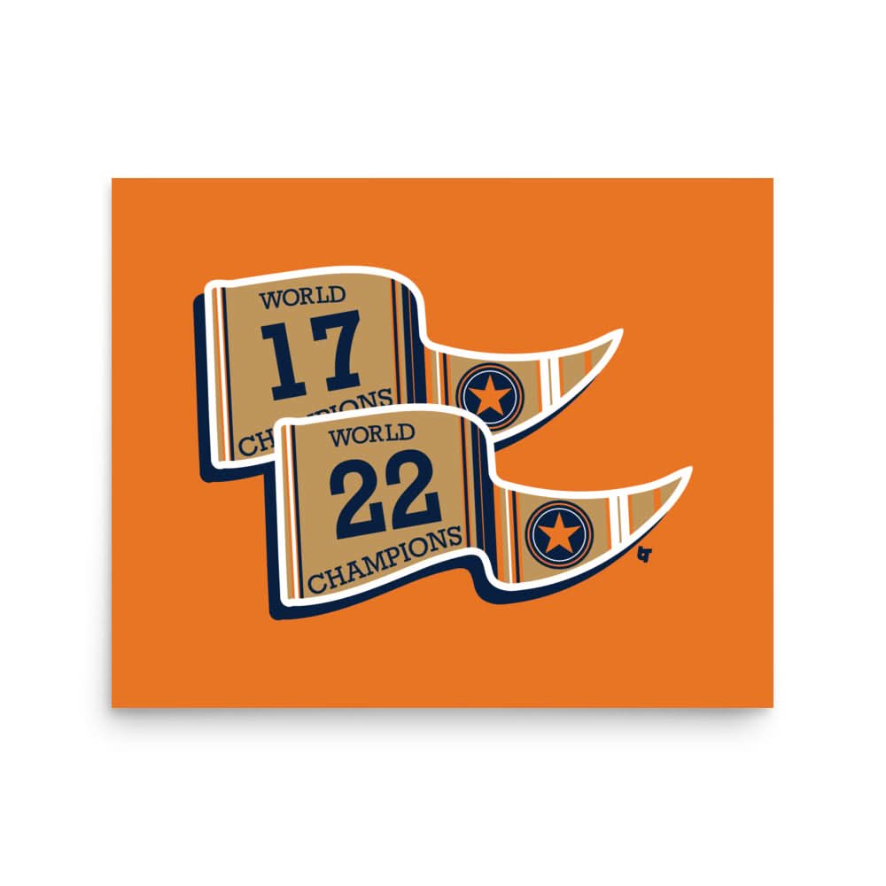 Houston Championship Pennants Art Print 1