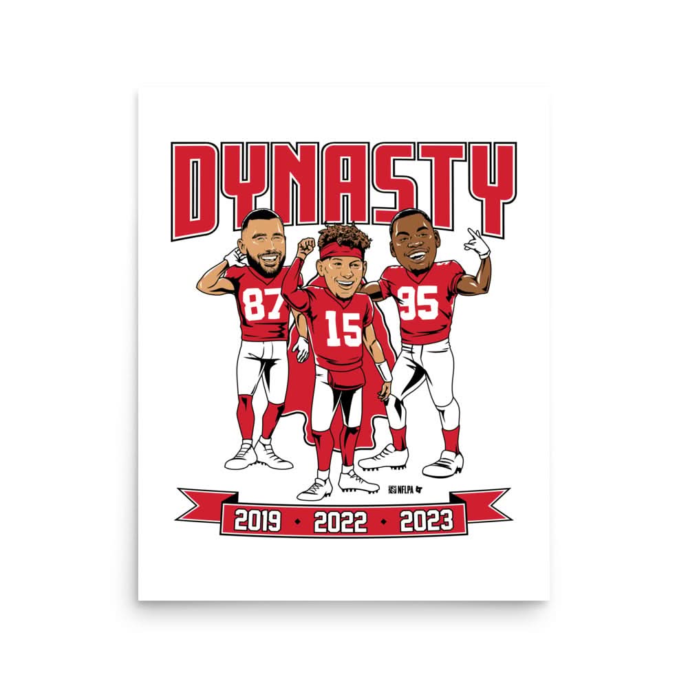 Kansas City: 2023 World Champs Dynasty Caricatures Art Print 2