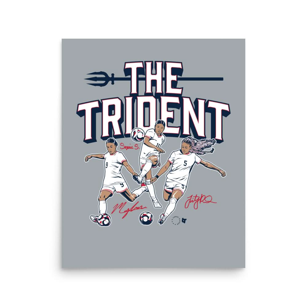 Mallory Swanson, Sophia Smith, & Trinity Rodman: The Trident Art Print 2
