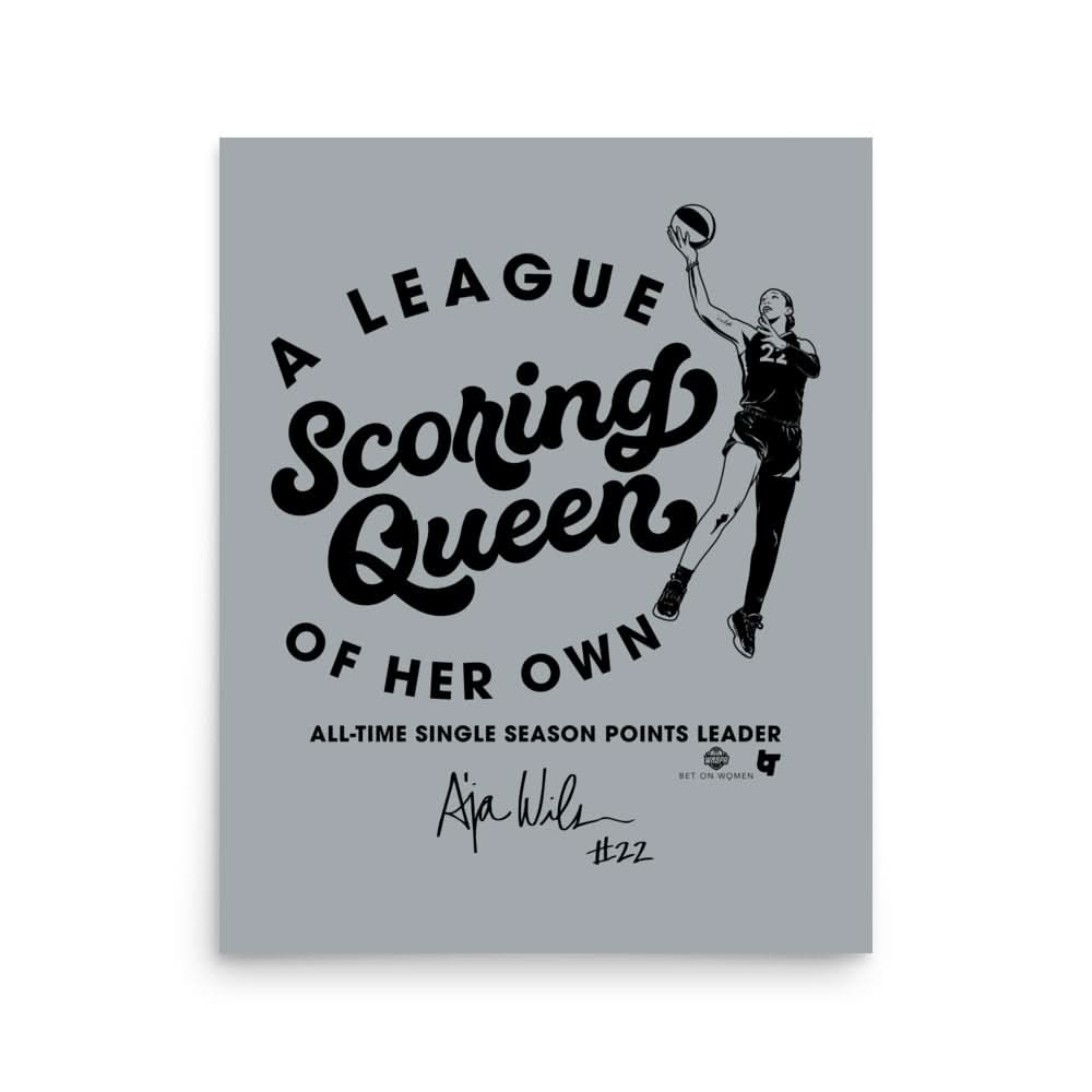 A'ja Wilson: Scoring Queen Art Print 2