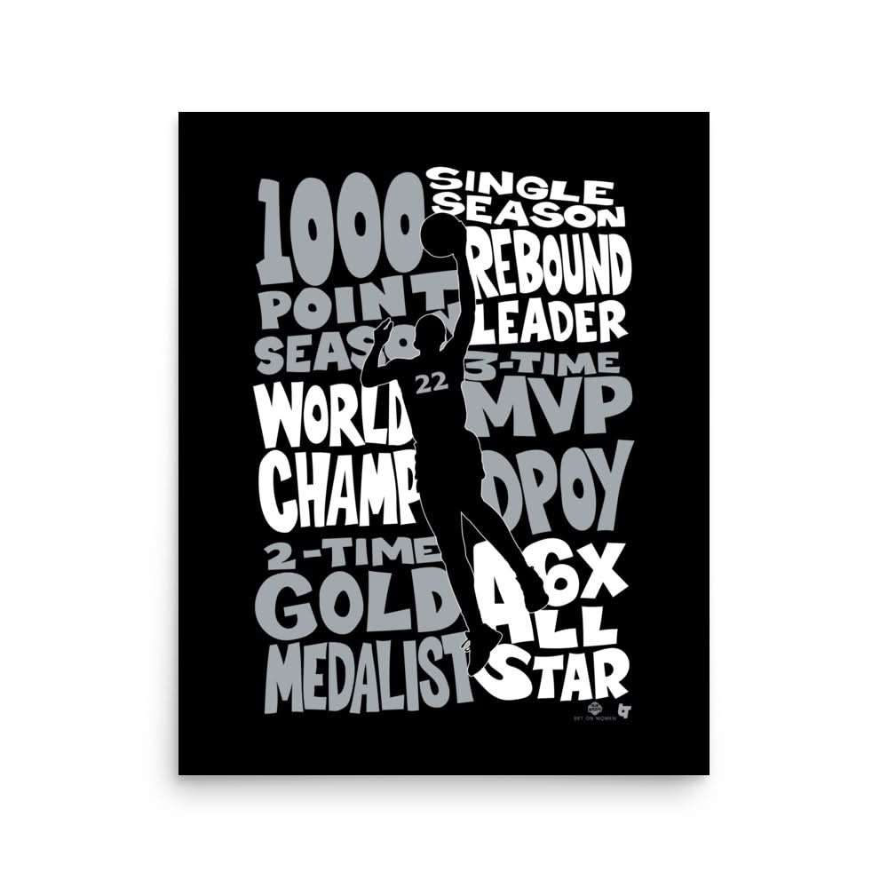 A'ja Wilson: MVP Things Art Print 2