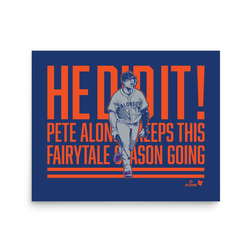 Pete Alonso: He Did It Home Run Call Art Print 2