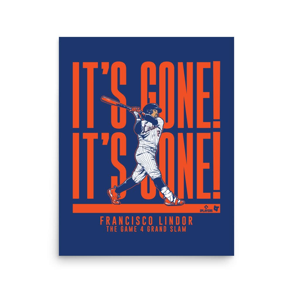 Francisco Lindor: It's Gone! It's Gone! Art Print 2