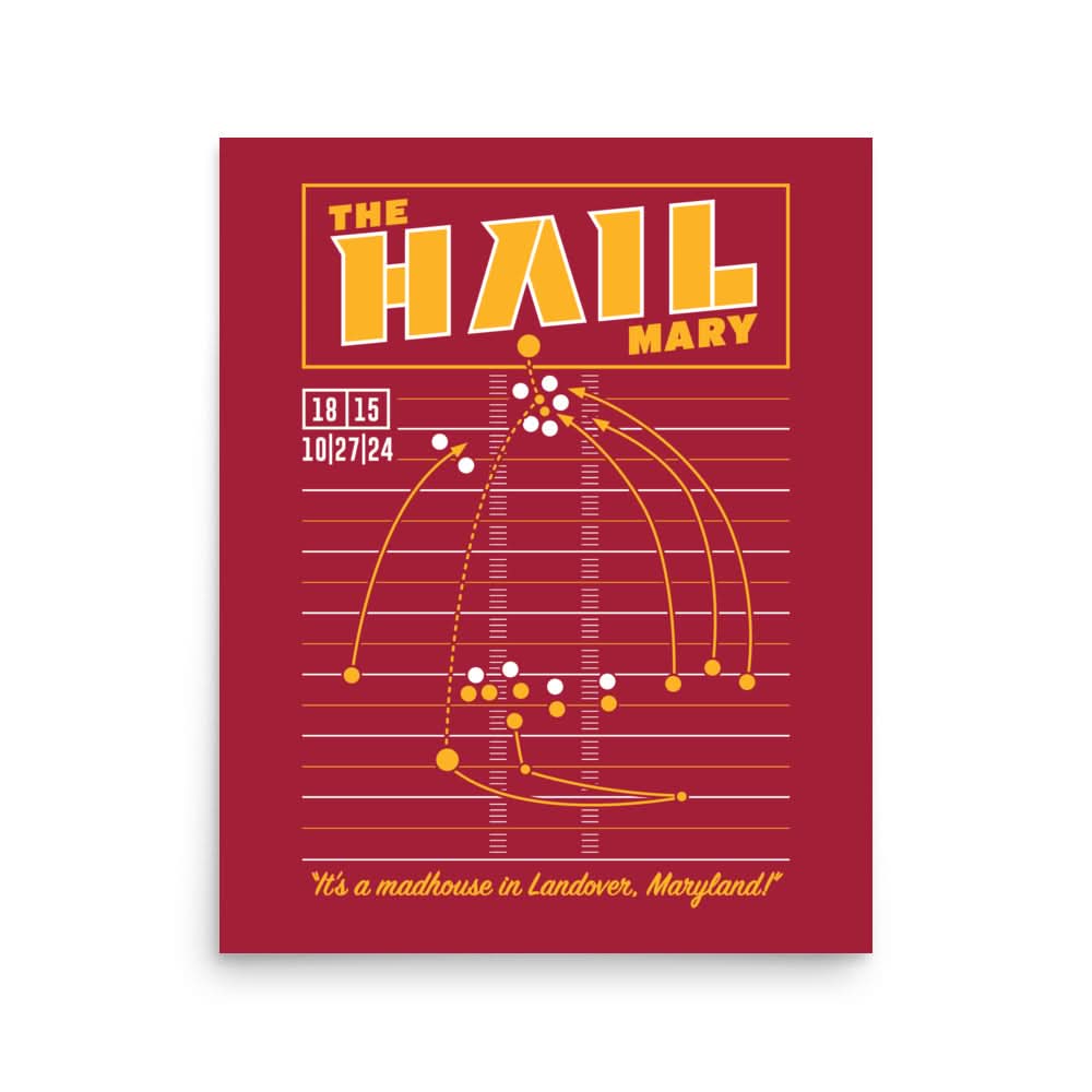 Washington Football: The HAIL Mary Art Print 2