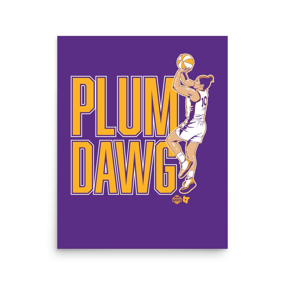 Kelsey Plum: LA Plum Dawg Art Print 2