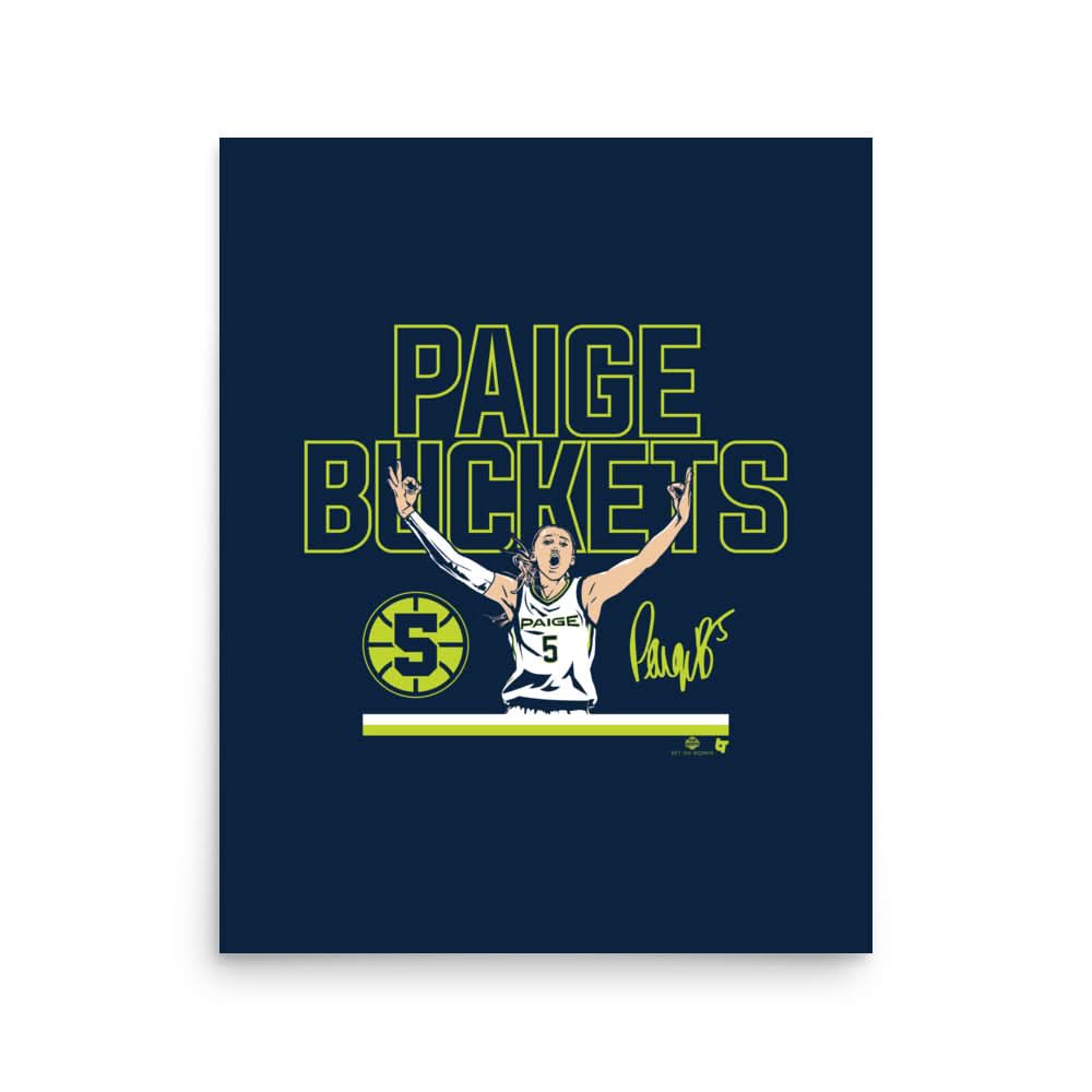 Paige Bueckers: Buckets Stripe Art Print 1