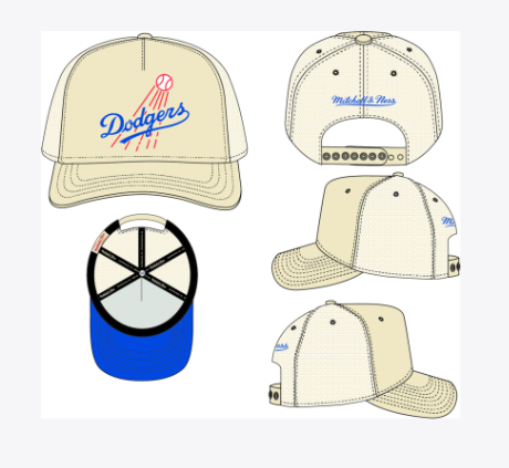 Los Angeles Dodgers - MLB off White Evergreen TruckerPro Snapback Hat 1