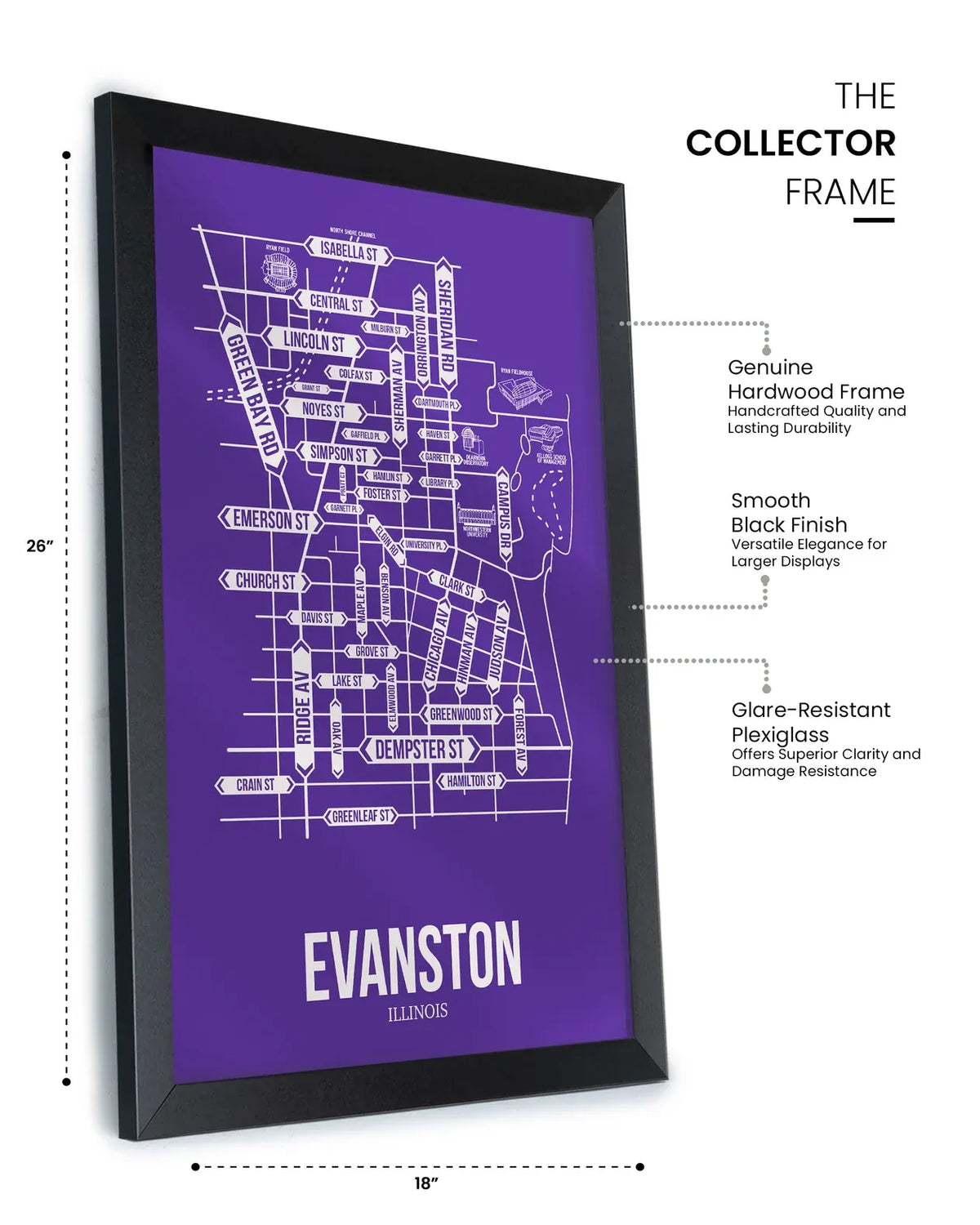 Evanston, Illinois street map 12