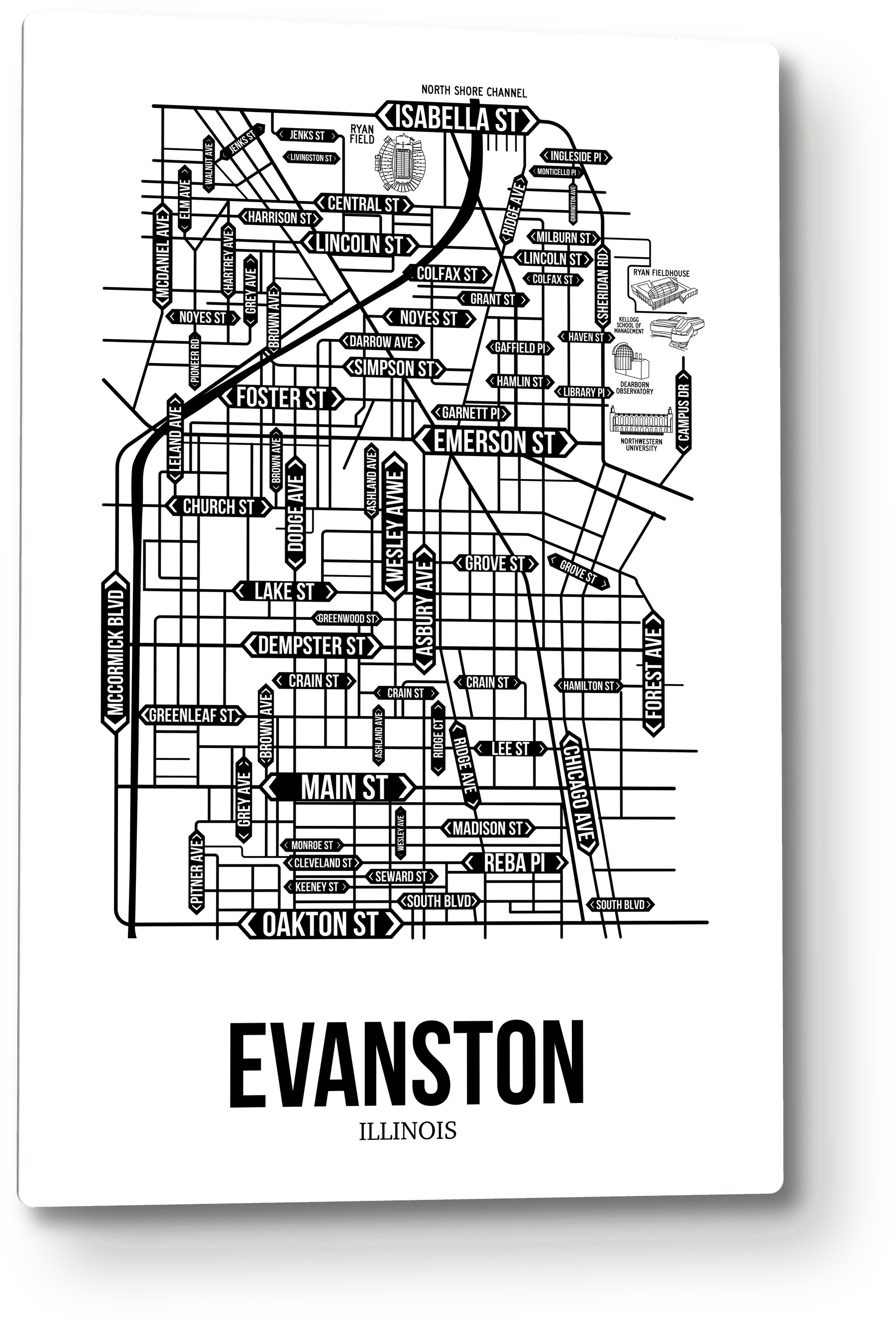 Evanston, Illinois street map 8