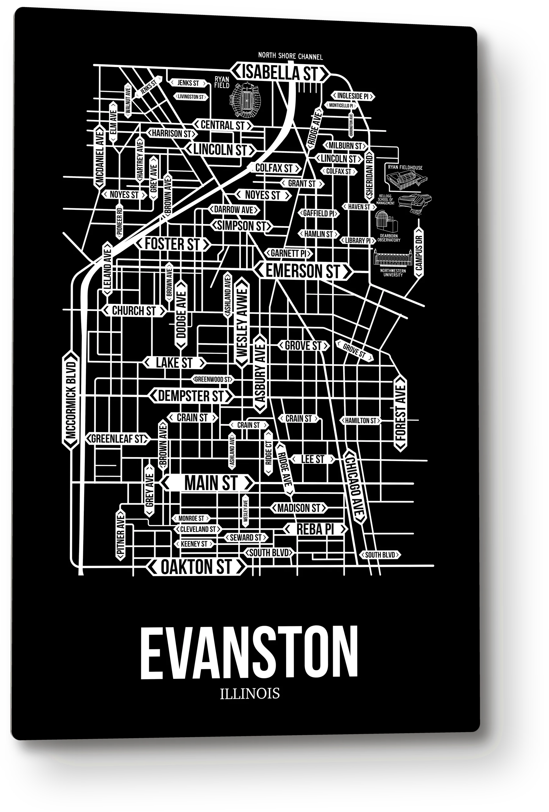 Evanston, Illinois street map 9