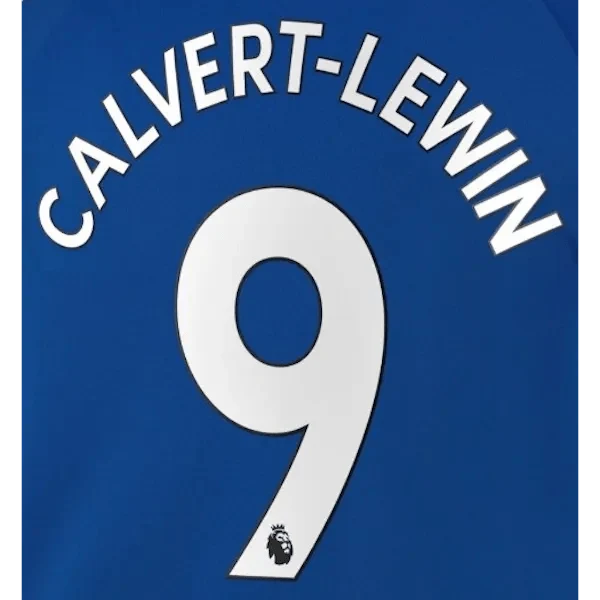 Everton 2019/22 Home Calvert-Lewis #9 Jersey Name Set White 1