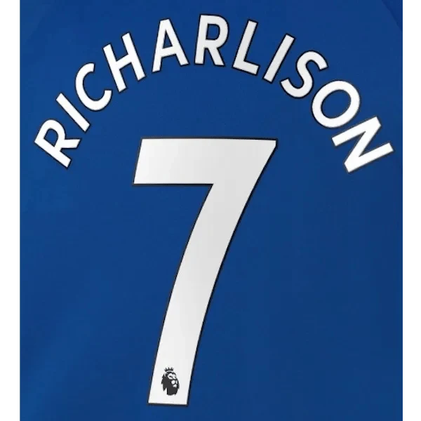 Everton 2021/22 Home Richarlison #7 Jersey Name Set White 1