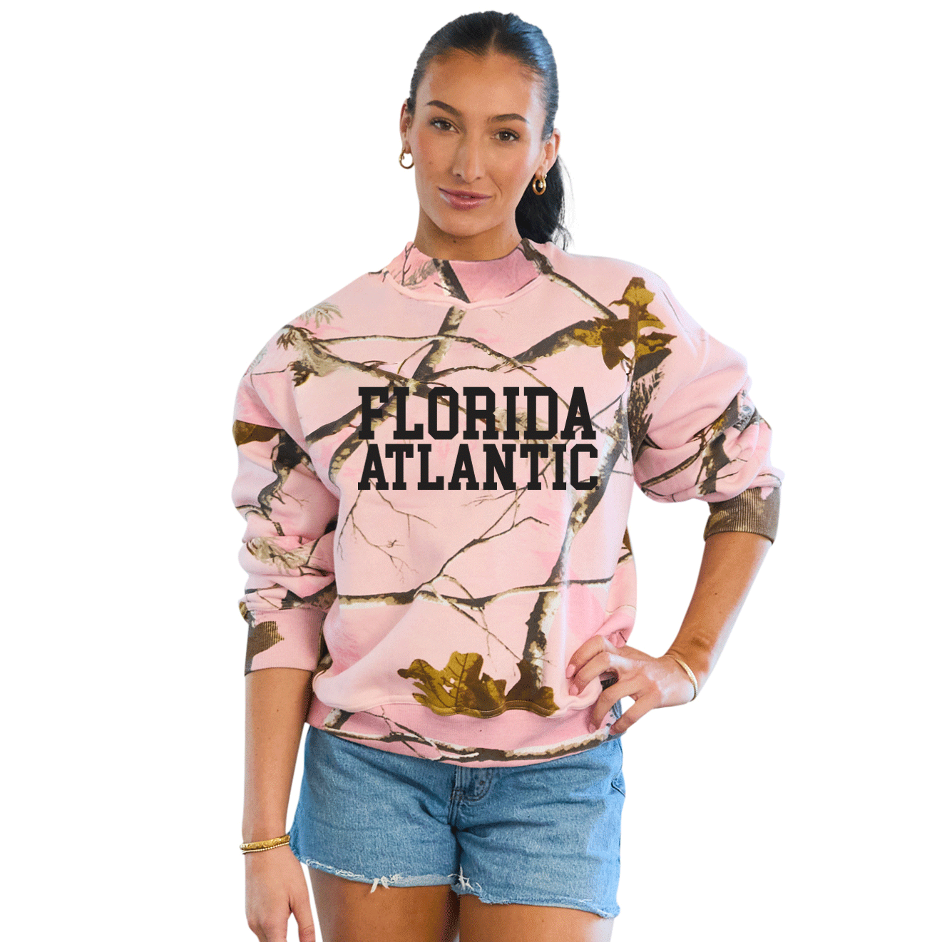 Florida Atlantic Owls Camo Mock Neck Sweatshirt | lojobands
