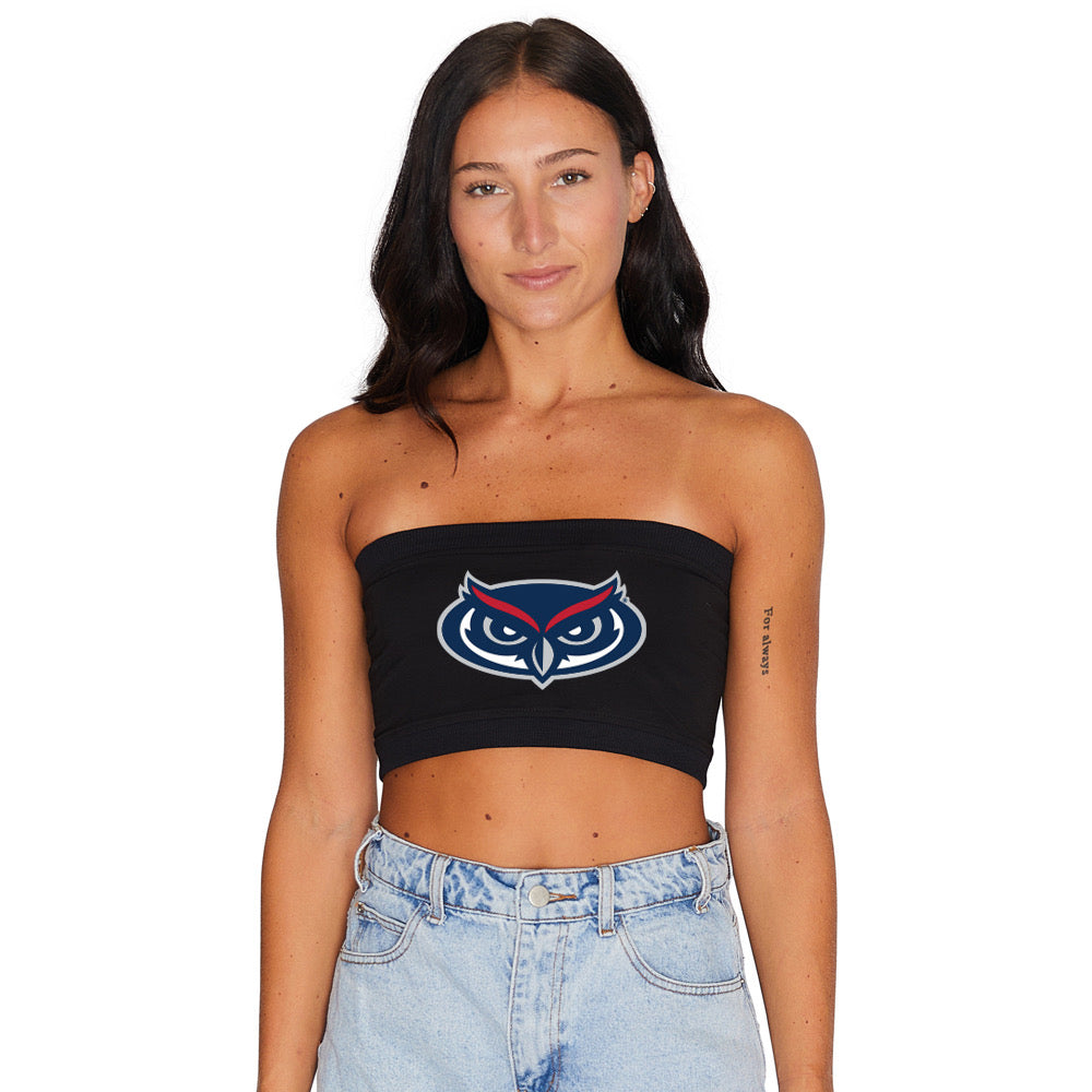 Florida Atlantic Owls Black Bandeau Top | lojobands