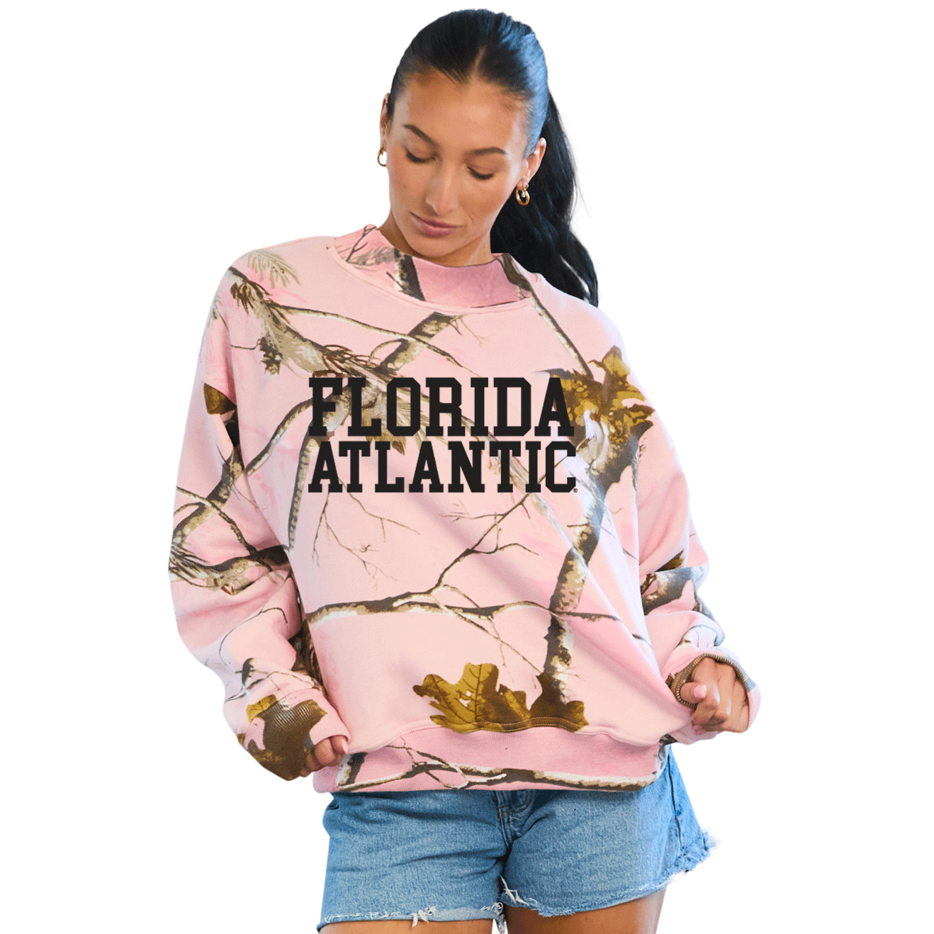 Florida Atlantic Owls Camo Mock Neck Sweatshirt | lojobands
