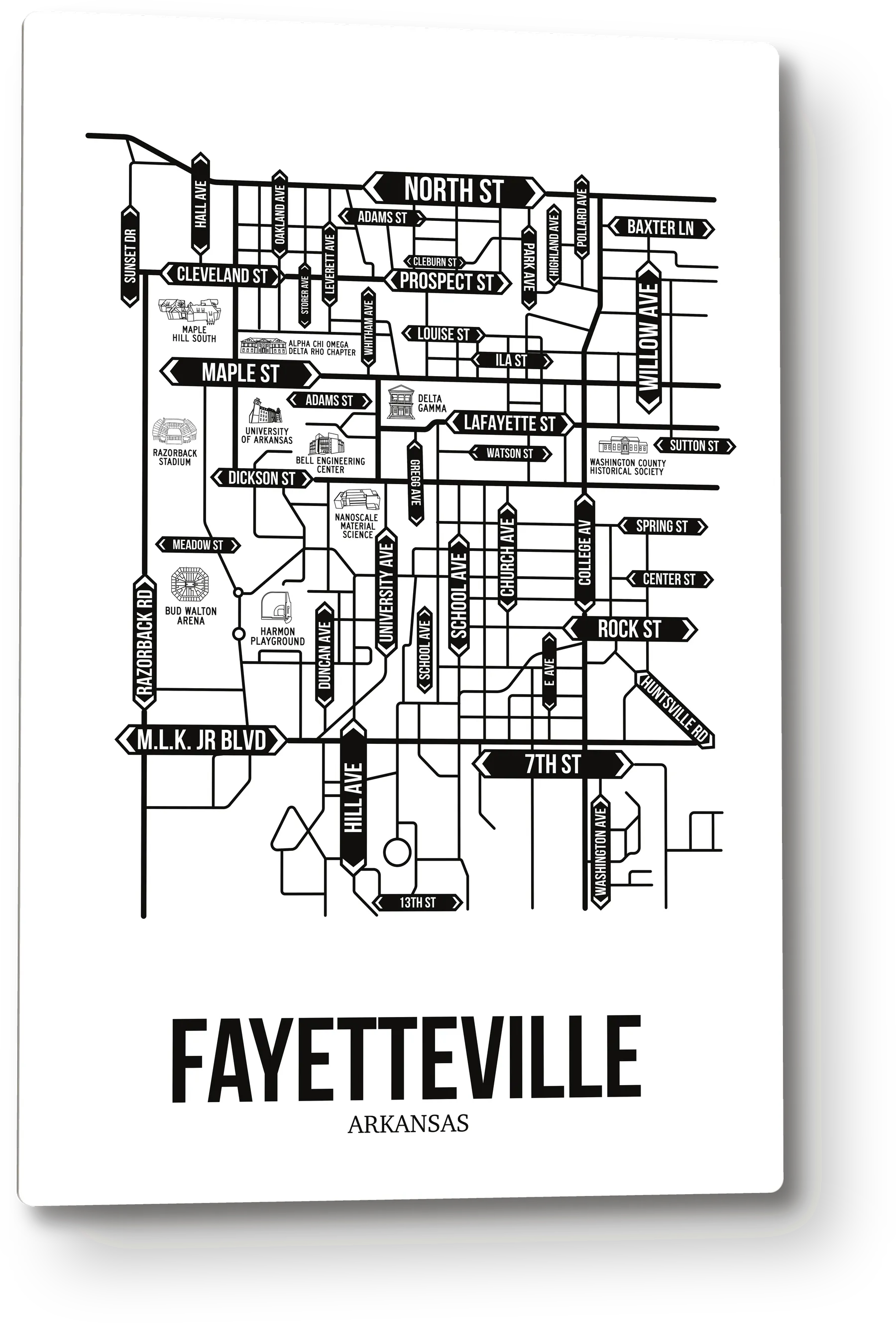 Fayetteville, Arkansas street map 8