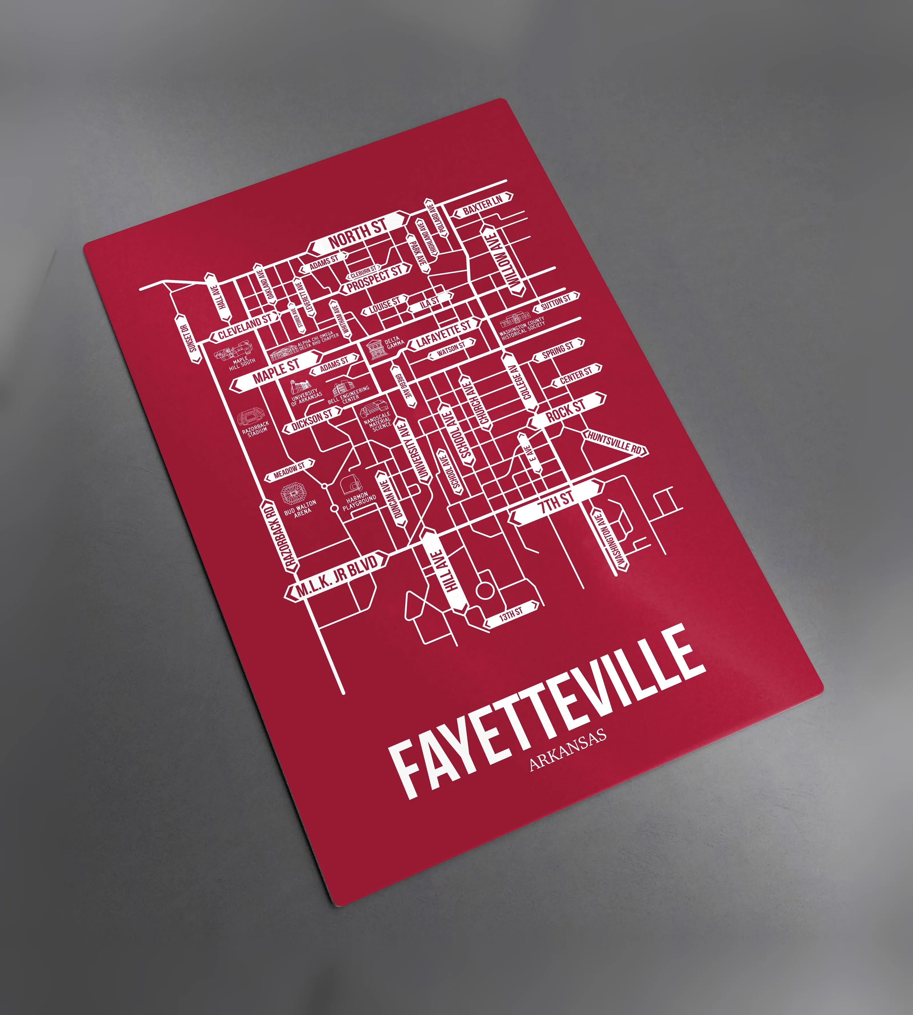 Fayetteville, Arkansas street map 2