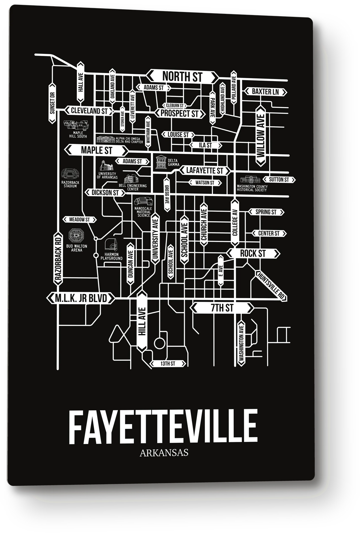 Fayetteville, Arkansas street map 9