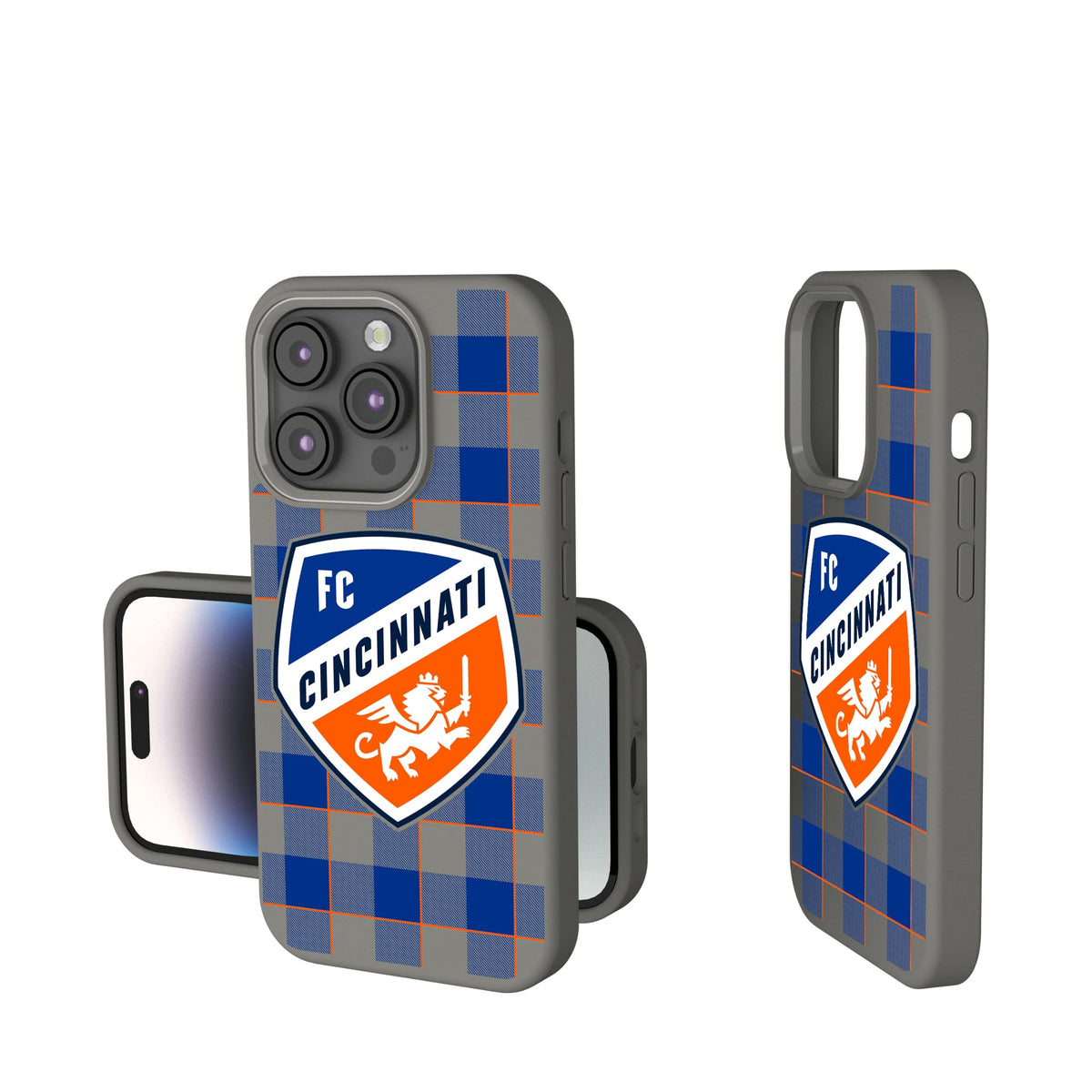 FC Cincinnati  Plaid Soft Touch Phone Case 10